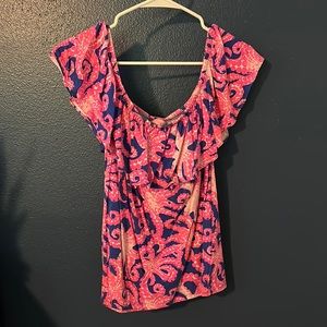Lilly Pulitzer Off the Shoulder Octopus Top